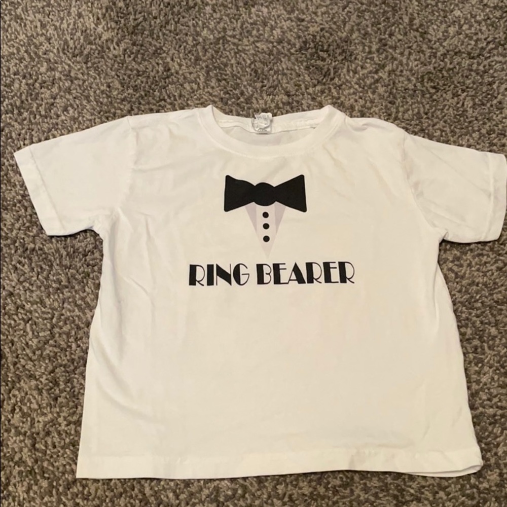 Kids Ring Bearer Tshirt size 4 rabbitskins brand